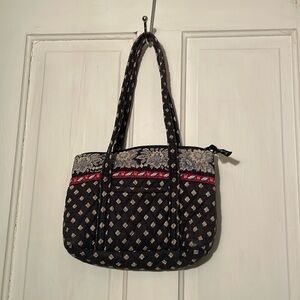 vintage 2002 black and red vera bradley paisley bag